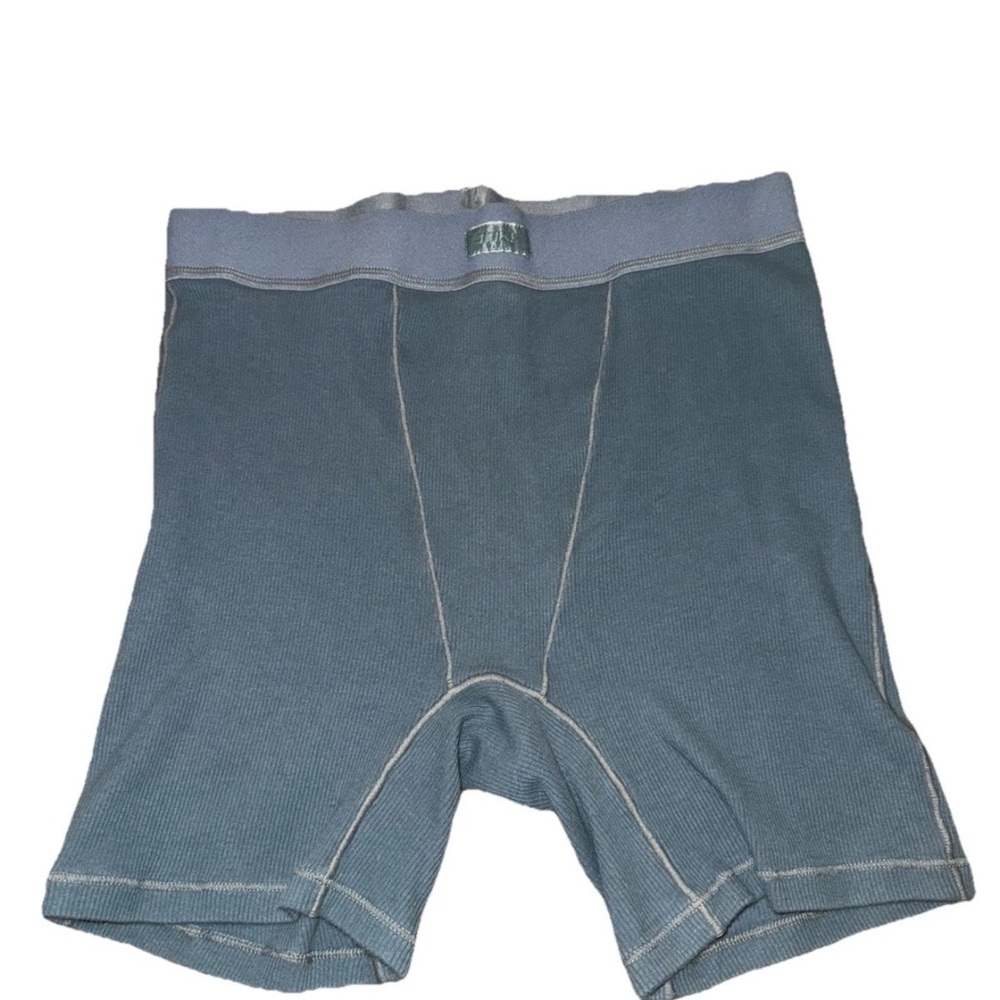 Skims Cotton Rib Boxers In Mineral Blue Women’s Medium